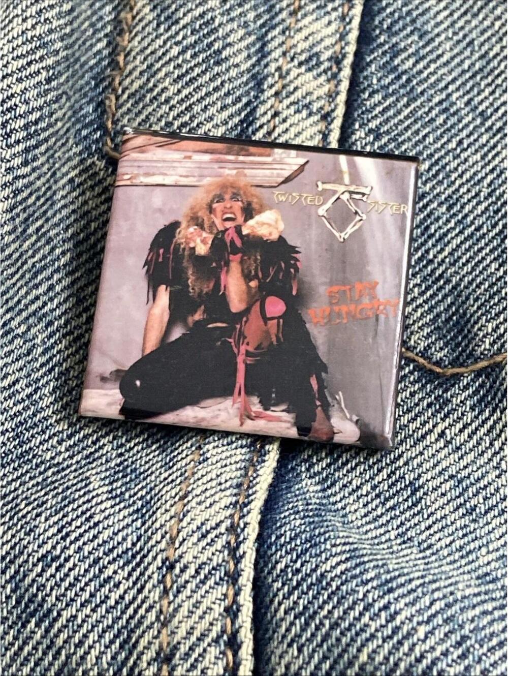 Twisted Sister Vintage 80s Badge Button Pinback Pin #419 Glam Heavy Metal